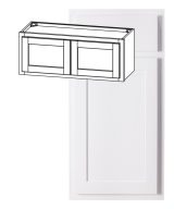 Hudson - 30" x 12" Wall Cabinet, 2 Doors in White HWH-W3012