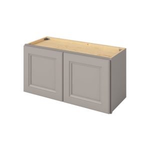 Monaco - 30" x 15" Wall Cabinet, 2 Doors in Grey MGR-W3015