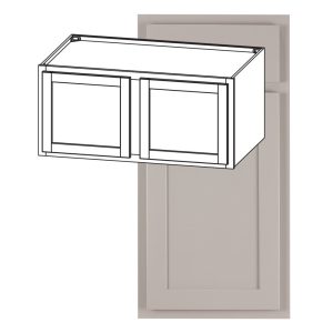 Hudson - 39" x 18" x 24" Deep Wall Cabinet, 2 Doors in Grey HGR-W391824