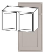 Hudson - 39" x 24" x 24" Deep Wall Cabinet, 2 Doors, 1 Shelf in Grey HGR-W392424