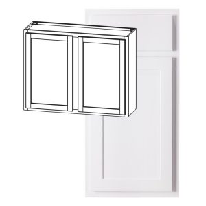 Hudson - 42" x 30" Wall Cabinet, 2 Doors, 2 Shelves in White HWH-W4230