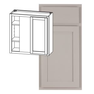 Hudson - 30" x 30"  Universal Blind Wall Cabinet, 1 Door, 2 Shelves in Grey 3330U-HGR-WBC30