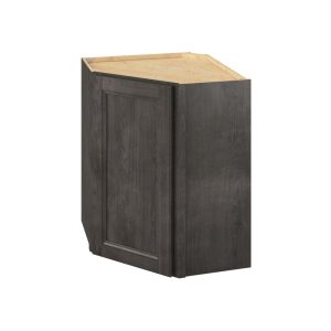 Monaco - 24" x 30" Wall Diagonal Cabinet, 1 Door, 2 Shelves in Slate MSL-WDC2430