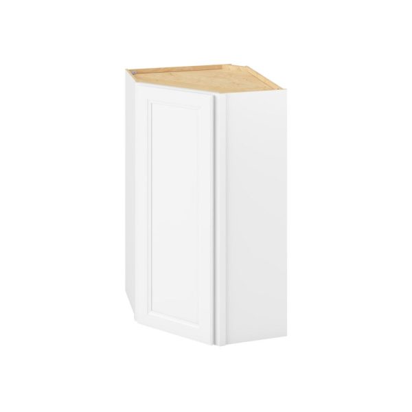 Monaco - 24" x 42" Wall Diagonal Cabinet, 1 Door, 3 Shelves in White MWH-WDC2442