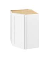 Monaco - 27" x 36" x 15" Wall Diagonal Cabinet, 1 Door, 2 Shelves in White MWH-WDC273615