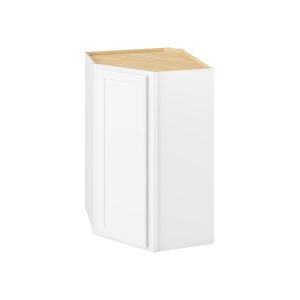 Hudson - 27" x 42" x 15" Wall Diagonal Cabinet, 1 Door, 3 Shelves in White HWH-WDC274215