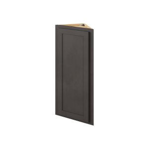 Hudson - 12" x 36" Wall End Cabinet, 1 Door, 2 Shelves in Slate HSL-WEC1236
