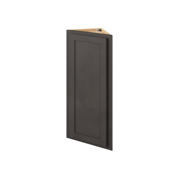 Hudson - 12" x 36" Wall End Cabinet, 1 Door, 2 Shelves in Slate HSL-WEC1236