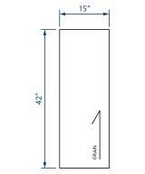 Cooper, Hudson, Monaco - 15" W x 42" H x 1/4" T Wall End Panel - in Espresso ESP-WEP1542