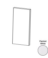 Cooper, Hudson, Monaco - 15" W x 42" H x 1/4" T Wall End Panel - in White PWH-WEP1542