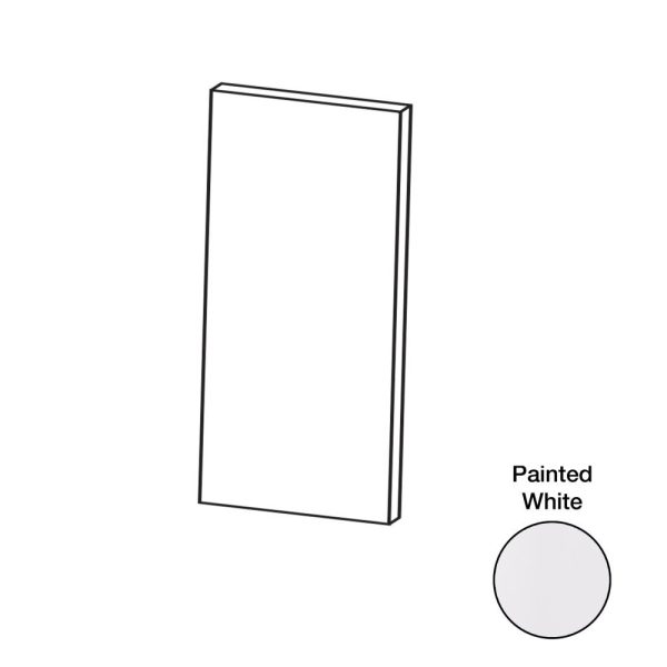 Cooper, Hudson, Monaco - 15" W x 42" H x 1/4" T Wall End Panel - in White PWH-WEP1542