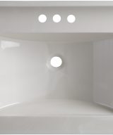 Wolf Home Products Cloud White 25 in x 22 in Single Bowl Recessed Rectangular Vanity with 4 in Faucet Drillings
