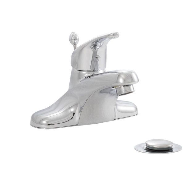 MSI - 1 Handle Bathroom Faucet - 406 Chrome 4 in. Centerset