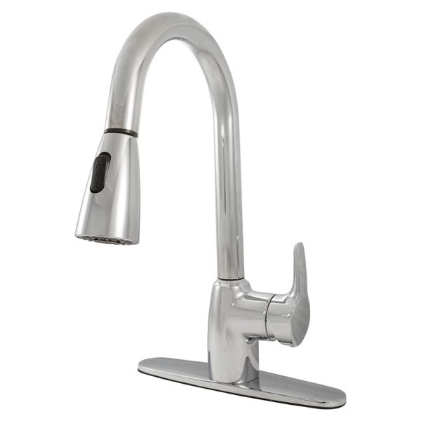 MSI - 1 Handle Pull-Out Sprayer Kitchen Faucet - 802 Chrome Single Hole or Three Hole