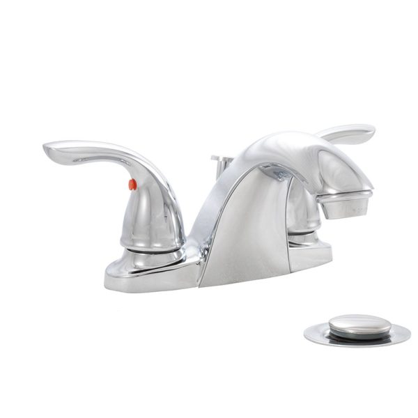 MSI - 2 Handle Bathroom Faucet - 403 Chrome 4 in. Centerset