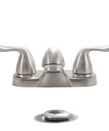 MSI - 2 Handle Bathroom Faucet - 405 Brushed Nickel 4 in. Centerset