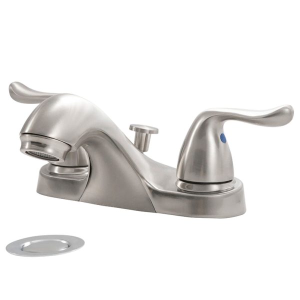 MSI - 2 Handle Bathroom Faucet - 405 Brushed Nickel 4 in. Centerset