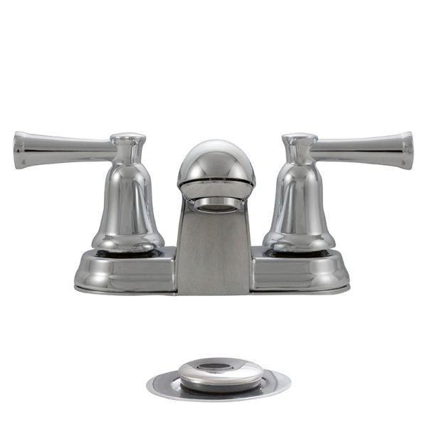 MSI - 2 Handle Bathroom Faucet - 410 Chrome 4 in. Centerset