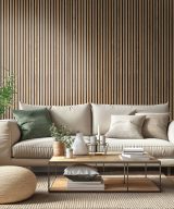 MSI Acoustic Wood Slat - Natural Acoustic Wood Slat Panels 9.5 in x 94.5 in