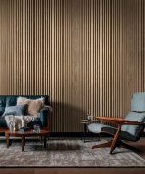 MSI Acoustic Wood Slat - Natural Acoustic Wood Slat Panels 9.5 in x 94.5 in
