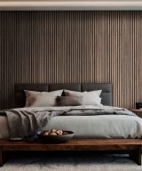 MSI Acoustic Wood Slat - Tawny Acoustic Wood Slat Panels 9.5 in x 94.5 in