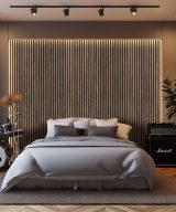 MSI Acoustic Wood Slat - Tawny Acoustic Wood Slat Panels 9.5 in x 94.5 in