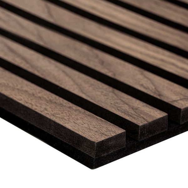 MSI Acoustic Wood Slat - Tawny Acoustic Wood Slat Panels 9.5 in x 94.5 in