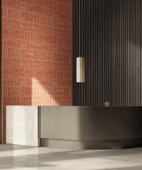 MSI Acoustic Wood Slat - Umber Acoustic Wood Slat Panels 9.5 in x 120 in