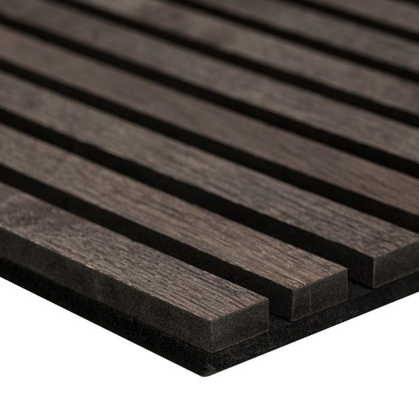 MSI Acoustic Wood Slat - Umber Acoustic Wood Slat Panels 9.5 in x 120 in