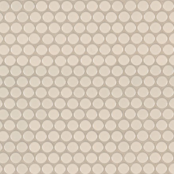 MSI Almond Glossy Penny Round Mosaic
