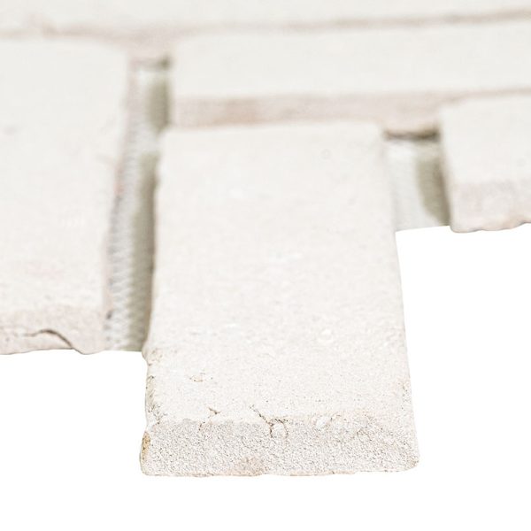 MSI BrickStaks® Alpine White Clay Brick Herringbone Tile