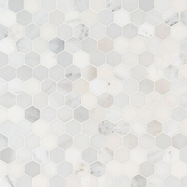 MSI Arabescato Carrara 2" Hexagon Honed