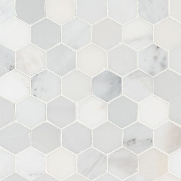 MSI Arabescato Carrara 2" Hexagon Honed