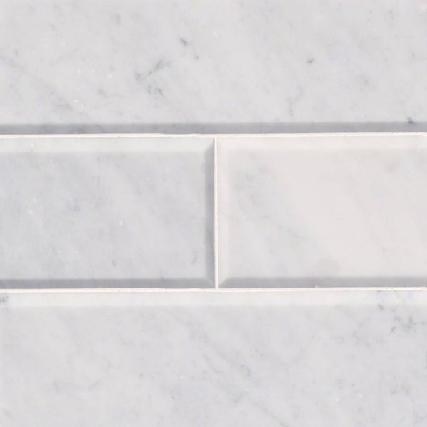 MSI Arabescato Carrara 4x12 Honed and Big Beveled