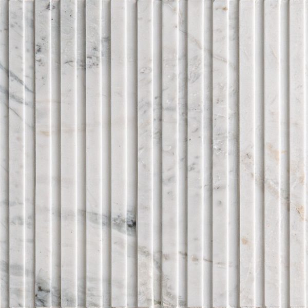 MSI Arabescato Venato White Tile 4x12 Slat Honed