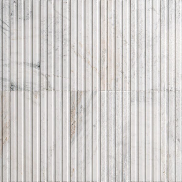 MSI Arabescato Venato White Tile 4x12 Slat Honed