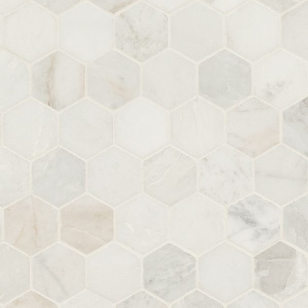 MSI Arabescato Venato White 2" Hex Hon