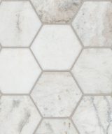 MSI Arabescato Venato White 5" Hexagon Honed