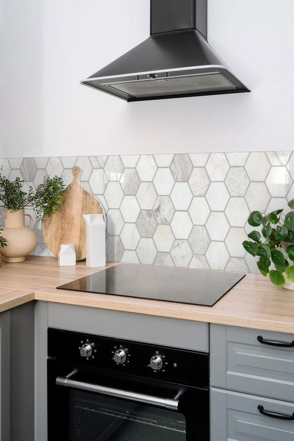 MSI Arabescato Venato White 5" Hexagon Honed