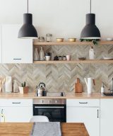 MSI Athena Gold Chevron Pattern Honed