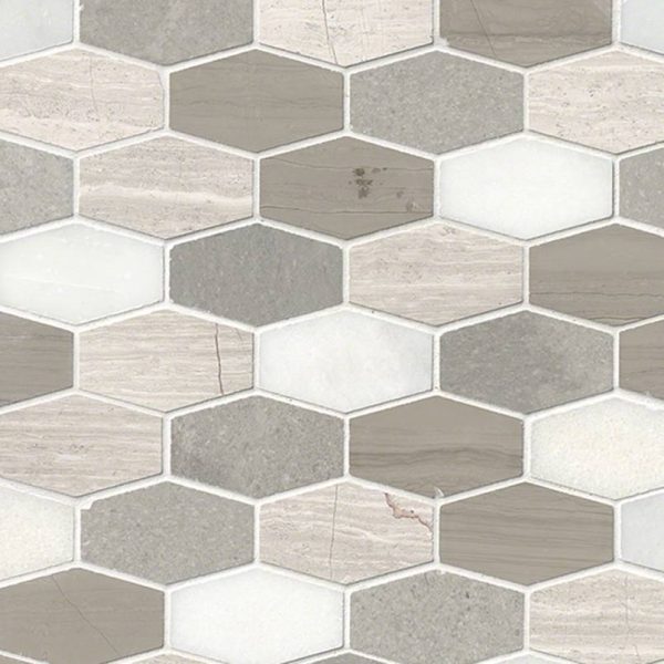 MSI Bellagio Blend Elongated Hexagon Honed