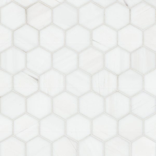 MSI Bianco Dolomite 2" Hexagon Polished