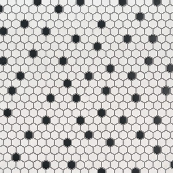 MSI Black and White 1" Hexagon Matte