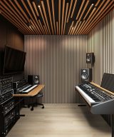 MSI Acoustic Wood Slat - Blonde Acoustic Wood Slat Panels 9.5 in x 94.5 in