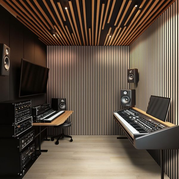 MSI Acoustic Wood Slat - Blonde Acoustic Wood Slat Panels 9.5 in x 94.5 in