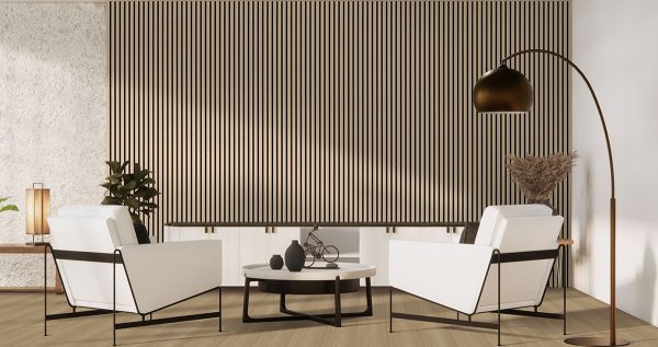 MSI Acoustic Wood Slat - Blonde Acoustic Wood Slat Panels 9.5 in x 94.5 in