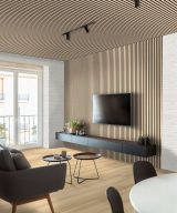 MSI Acoustic Wood Slat - Blonde Acoustic Wood Slat Panels 9.5 in x 94.5 in