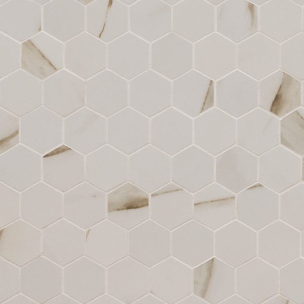 MSI PIETRA CALACATTA MATTE 2X2 HEXAGON MOSAI