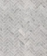 MSI Carrara White 1x3 Herringbone Polished