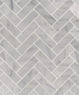 MSI Carrara White 1x3 Herringbone Polished